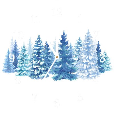 Glasuhr Runden Winter-Schnee-Weihnachtsbaum