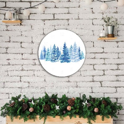 Glasuhr Runden Winter-Schnee-Weihnachtsbaum