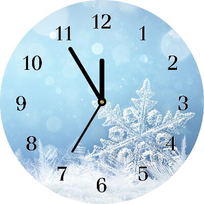 Glasuhr Runden Schneeflocken Winter-Schnee