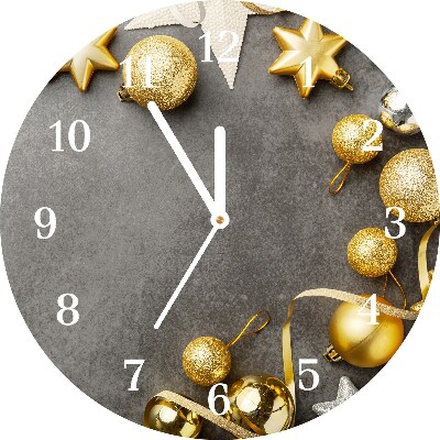 Glasuhr Runden Golden Stars Weihnachtsferien