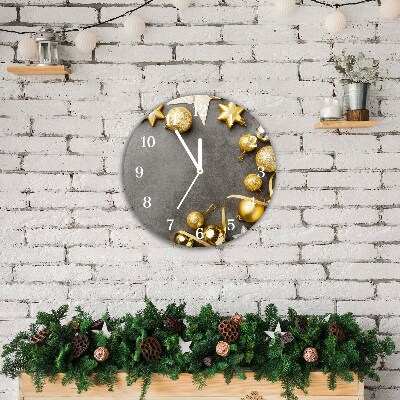 Glasuhr Runden Golden Stars Weihnachtsferien