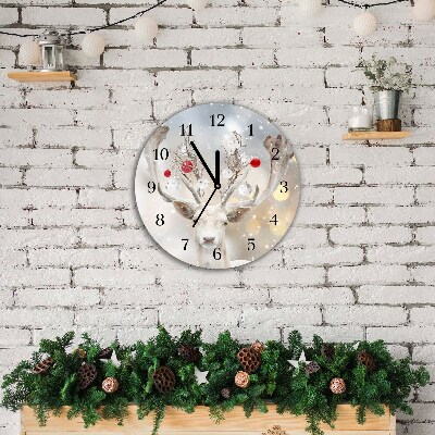 Glasuhr Runden Weiß Ren-Weihnachtskugeln