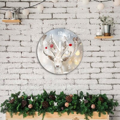 Glasuhr Runden Weiß Ren-Weihnachtskugeln