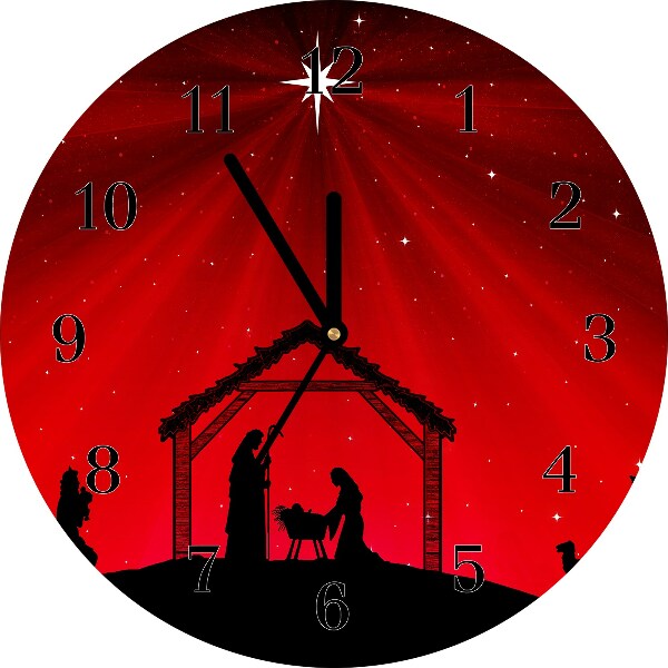 Glasuhr Runden Stern-Weihnachtsferien