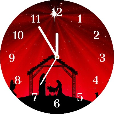 Glasuhr Runden Stern-Weihnachtsferien
