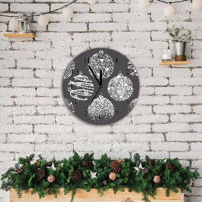 Glasuhr Runden Abstraktion Weihnachtskugeln Winter-