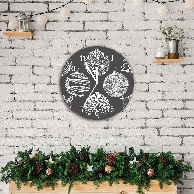 Glasuhr Runden Abstraktion Weihnachtskugeln Winter-