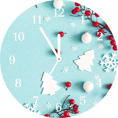 Glasuhr Runden Schneeflocken Ornamente