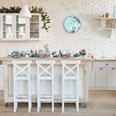 Glasuhr Runden Schneeflocken Ornamente