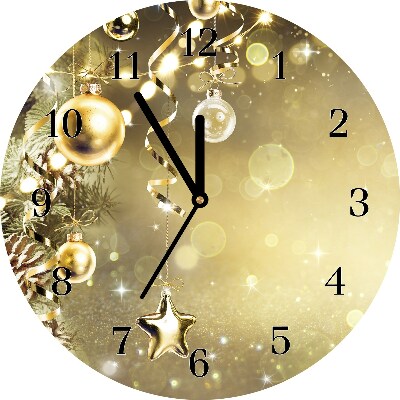 Glasuhr Runden Gold Weihnachtsschmuck