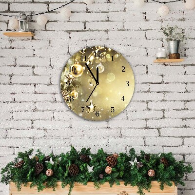 Glasuhr Runden Gold Weihnachtsschmuck