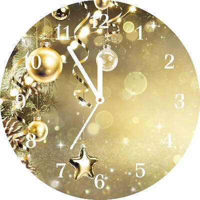 Glasuhr Runden Gold Weihnachtsschmuck