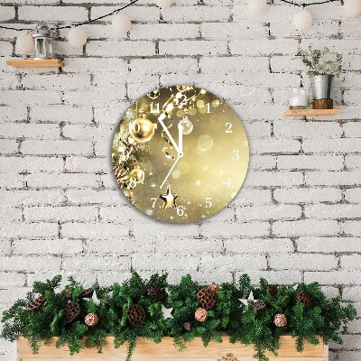 Glasuhr Runden Gold Weihnachtsschmuck