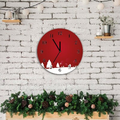 Glasuhr Runden Weihnachtsbaum Weihnachten Schneeflocken