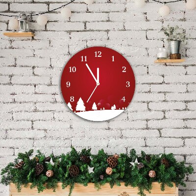 Glasuhr Runden Weihnachtsbaum Weihnachten Schneeflocken