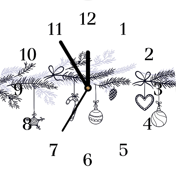 Glasuhr Runden Winterurlaub Weihnachtsschmuck