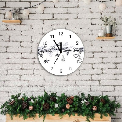 Glasuhr Runden Winterurlaub Weihnachtsschmuck
