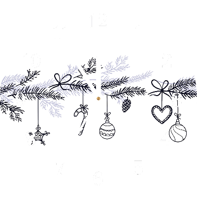 Glasuhr Runden Winterurlaub Weihnachtsschmuck