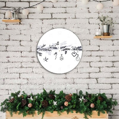 Glasuhr Runden Winterurlaub Weihnachtsschmuck