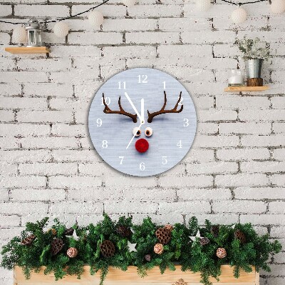 Glasuhr Runden Heiliges Rentier Rudolf