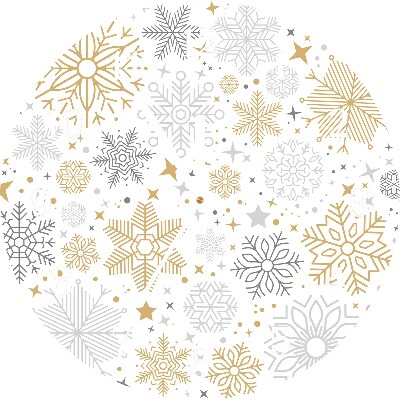 Glasuhr Runden Schneeflocken Weihnachten Winter