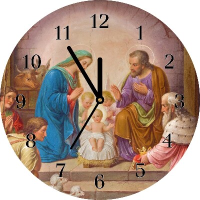 Glasuhr Runden Stabiles Weihnachten Jesus