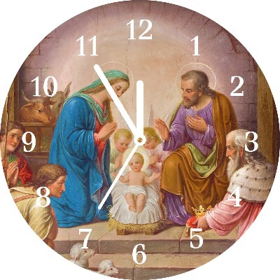 Glasuhr Runden Stabiles Weihnachten Jesus