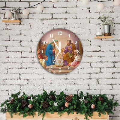 Glasuhr Runden Stabiles Weihnachten Jesus