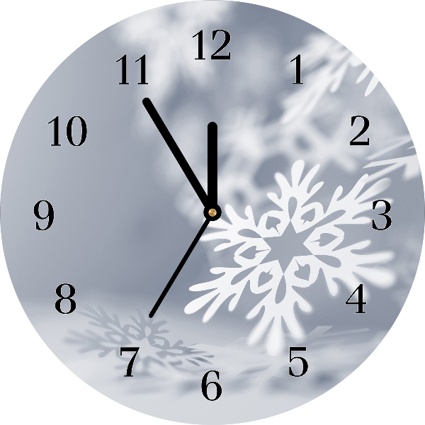 Glasuhr Runden Snowflake Weihnachtsdekoration