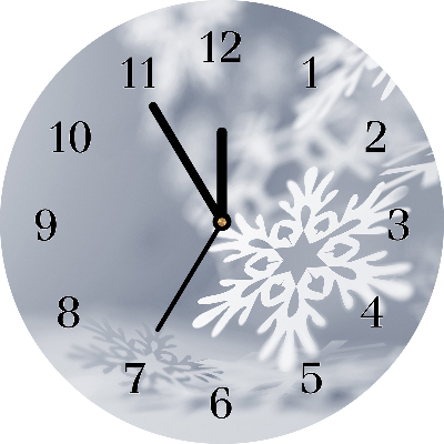 Glasuhr Runden Snowflake Weihnachtsdekoration
