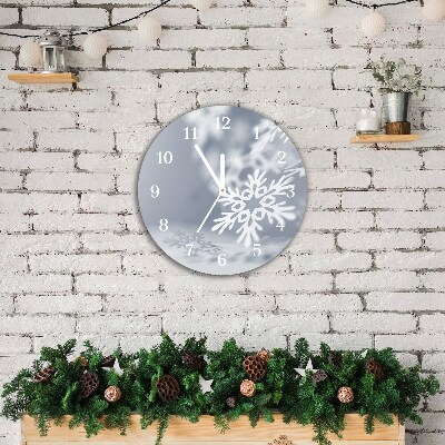 Glasuhr Runden Snowflake Weihnachtsdekoration
