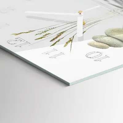 Quadratische wanduhr modern Steine