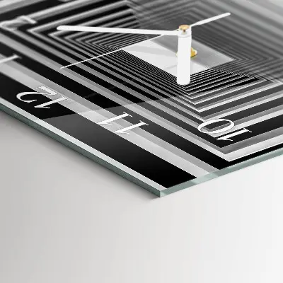 Glasuhr quadratisch 3D-Tunnel