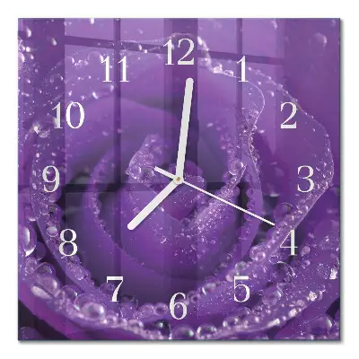 Moderne wanduhr quadratisch Rose