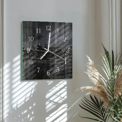 Quadratische wanduhr Horizontale Brücke