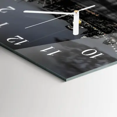 Quadratische wanduhr Horizontale Brücke