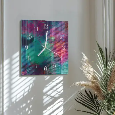 Wanduhr mit motiv quadratisch Farbenfrohes Bild