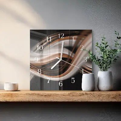 Glasuhr quadratisch Abstrakte Kunst