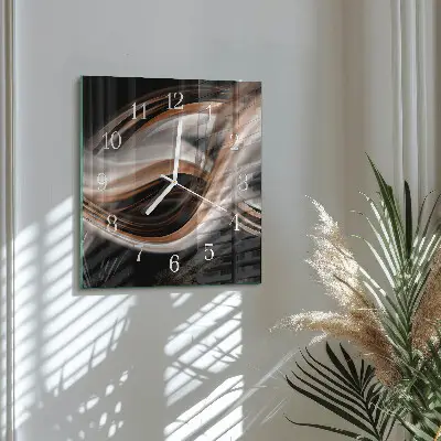 Glasuhr quadratisch Abstrakte Kunst