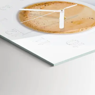 Quadratische wanduhr modern Eine Tasse Kaffee