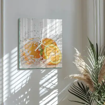 Wanduhr mit motiv quadratisch Orangen