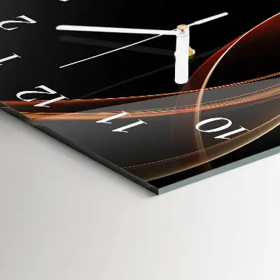 Glasuhr quadratisch Abstrakte Linien