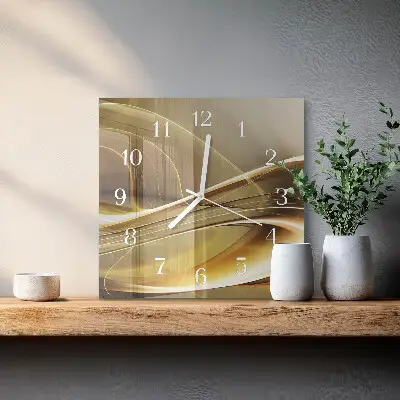 Quadratische wanduhr modern Abstrakte Linien