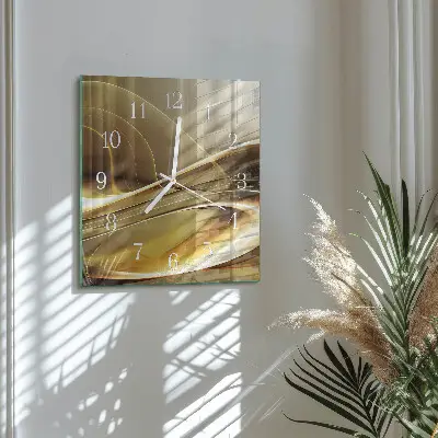 Quadratische wanduhr modern Abstrakte Linien