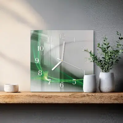 Quadratische wanduhr Abstrakte Linien