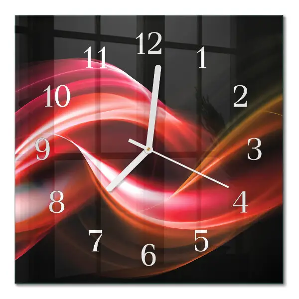 Quadratische wanduhr Abstrakte Linien