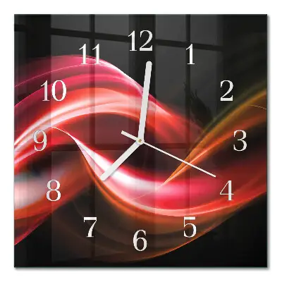 Quadratische wanduhr Abstrakte Linien