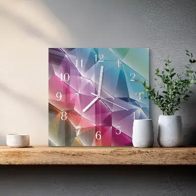 Quadratische wanduhr modern 3D-Muster
