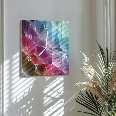 Quadratische wanduhr modern 3D-Muster