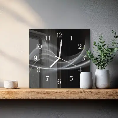 Quadratische wanduhr Abstrakte Linien
